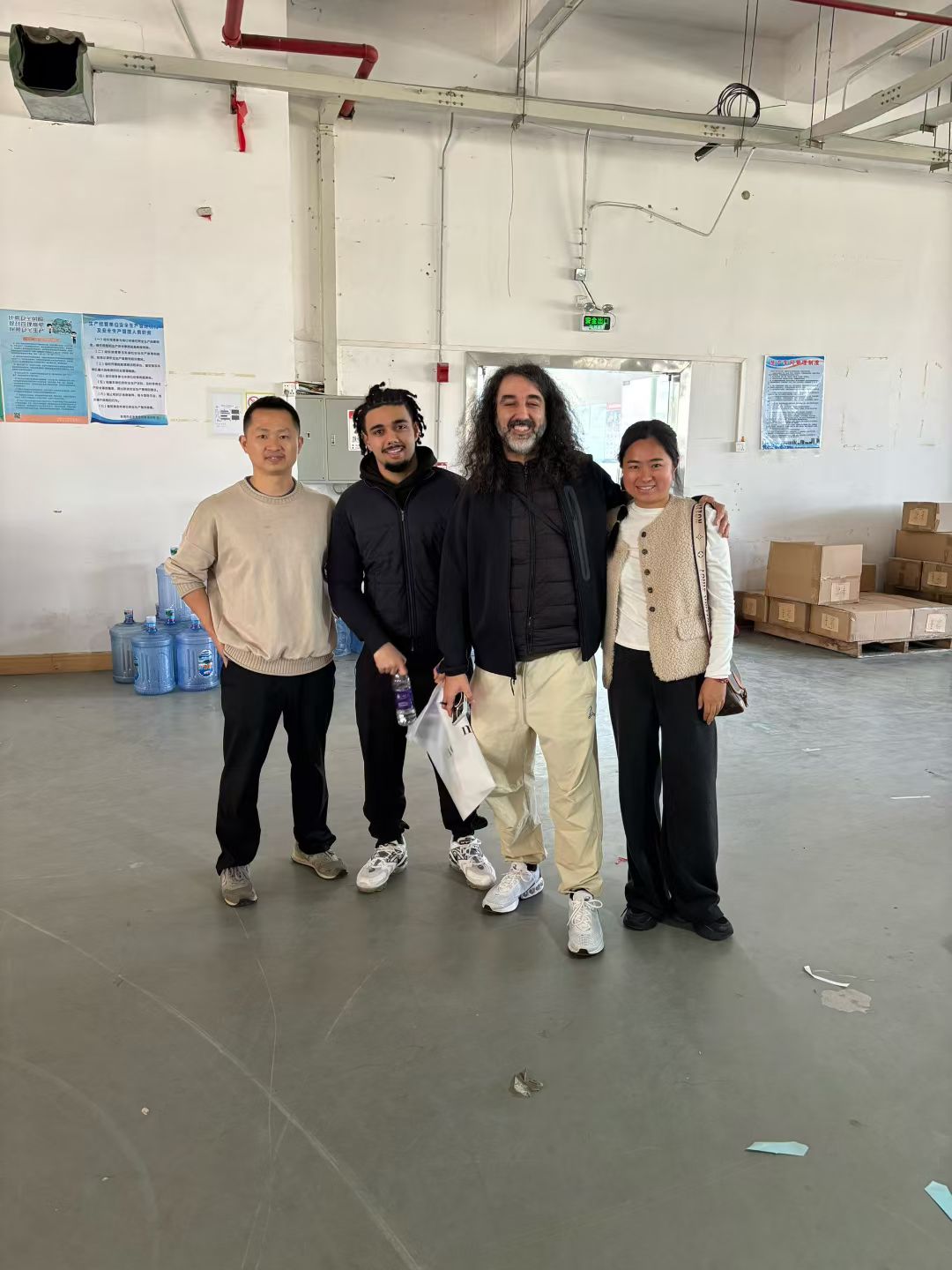 Partners visiting warehouse operations
